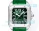 Swiss Replica Cartier Santos Green Face 100th Anniversary Ladies Watch Green Leather Strap (2)_th.jpg